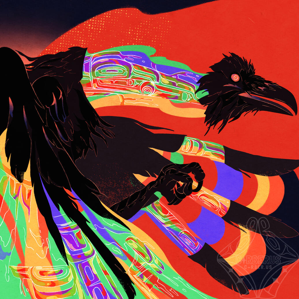 ts&#39;msyenu a ts&#39;m g̱a̱w&#39;iłeeyu, 2023; tsimshian in my veins. a combination of Indigenous kinship with other-than-humans and a critique of blood quantum.